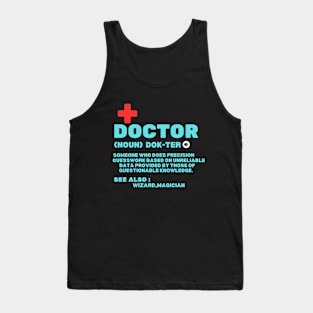 Funny Doctor's Jokes Definition - Humorous physician saying gift idea Tank Top